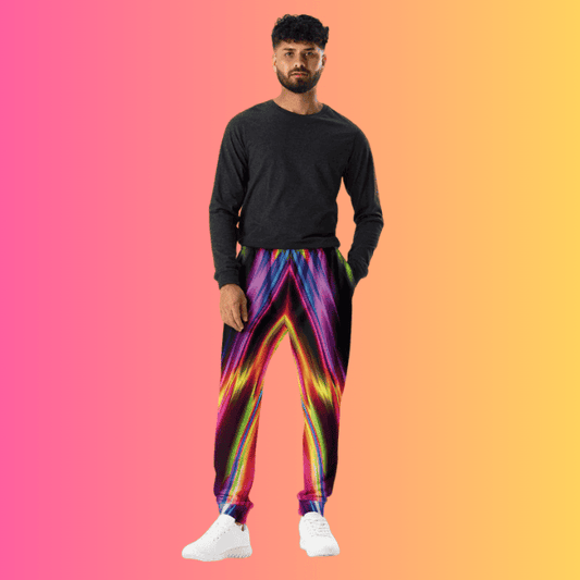Vibrant Electric Neon Joggers for Raves and Festivals