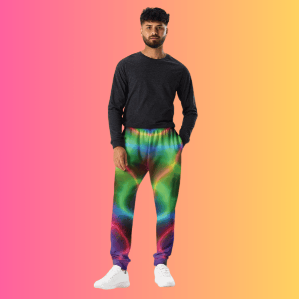 Electric Neon Joggers for Rave Culture and Music Festivals