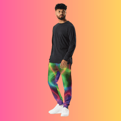 Electric Neon Joggers for Rave Culture and Music Festivals