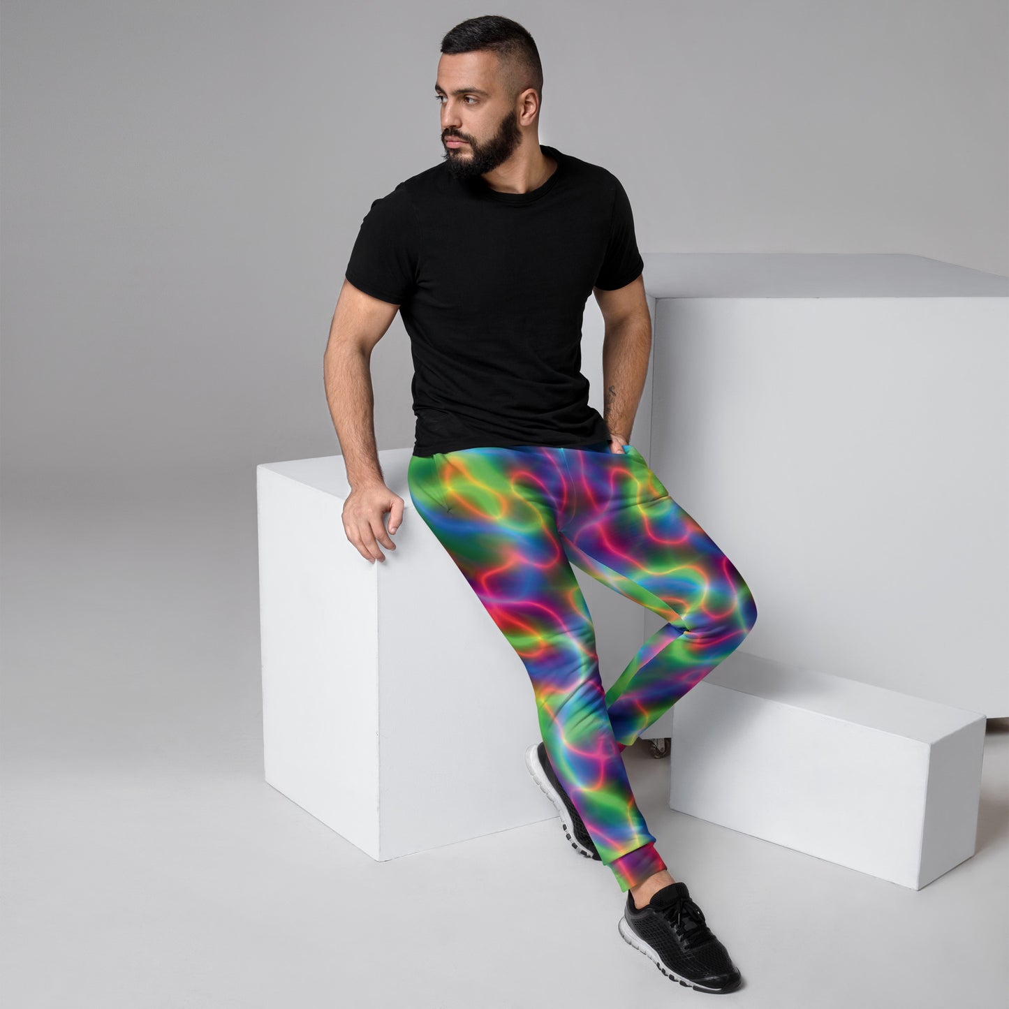 Electric Neon Joggers for Festival Dance