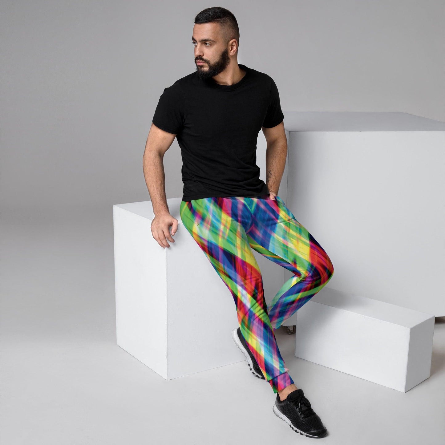 Electric Neon Joggers for Raves and Festivals