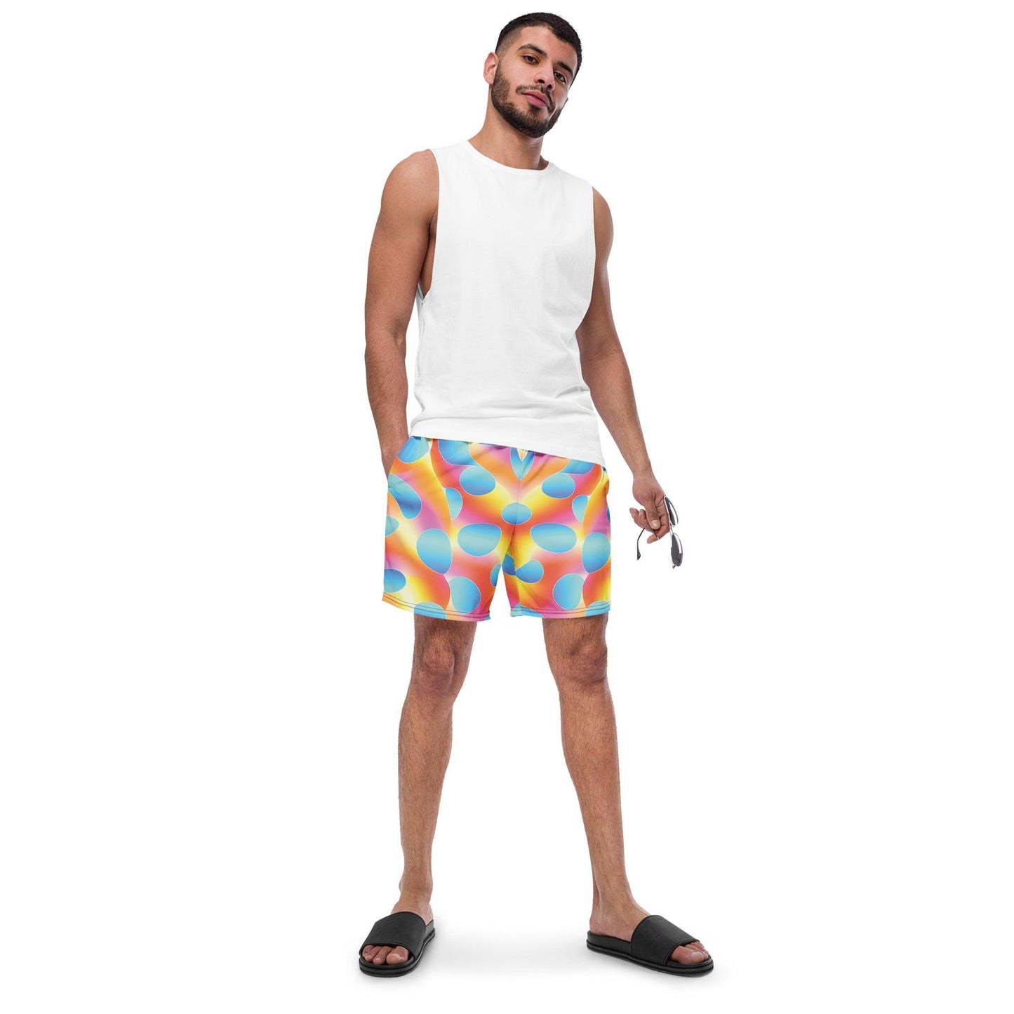 Vibrant Abstract Rave Swim Shorts for Festivals