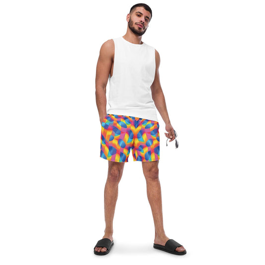 Funky Abstract Swim Shorts for EDM Festivals