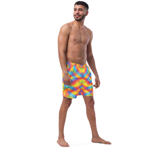 Vibrant Abstract Festival Swim Shorts