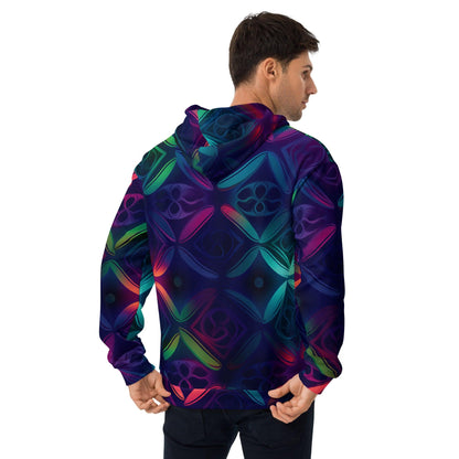 Neon Geometrical Unisex Hoodie for Raves