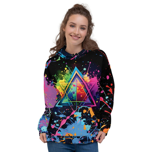 Triangle Paint Splash Unisex Hoodie