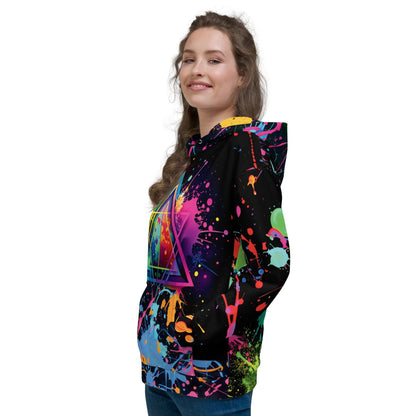 Triangle Paint Splash Unisex Hoodie