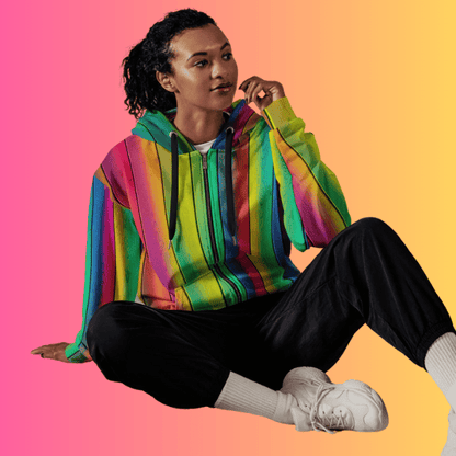 Eco-Friendly Unisex Zip Hoodie with Moon Patch for Rave Culture