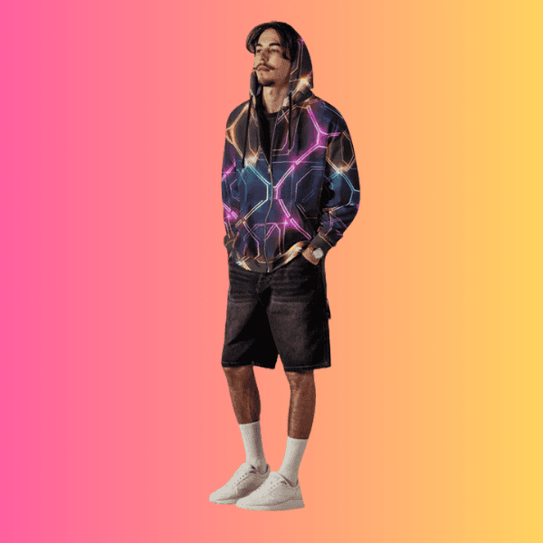 Eco-Friendly Unisex Zip Hoodie for Festivals and Raves