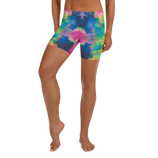 Funky Tie-Dye Festival Shorts - Custom Rave Wear