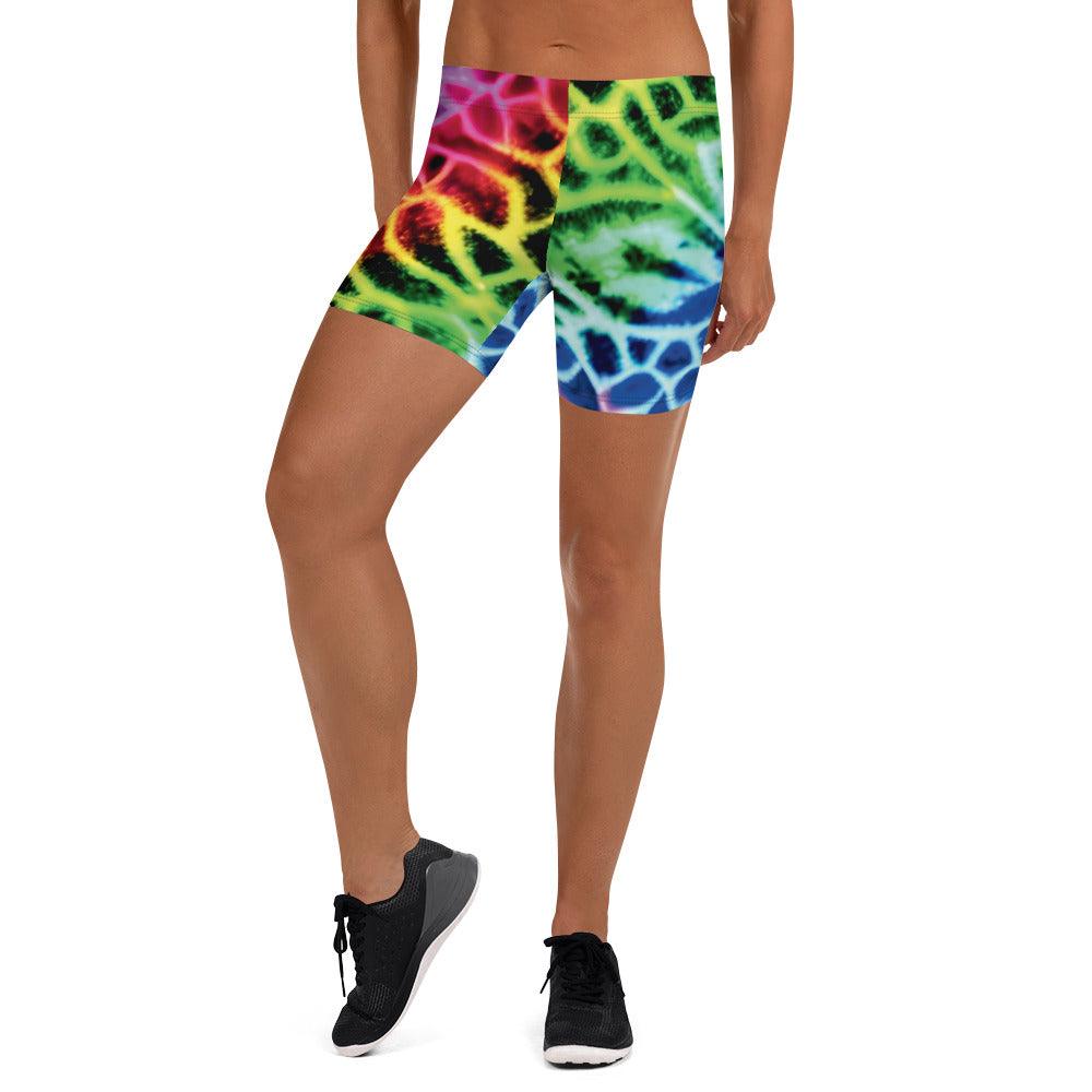 Neon Leopard Rave Shorts