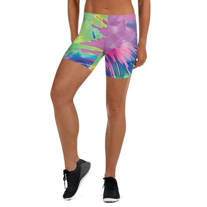 Neon Tie-Dye Festival Shorts for EDM Lovers