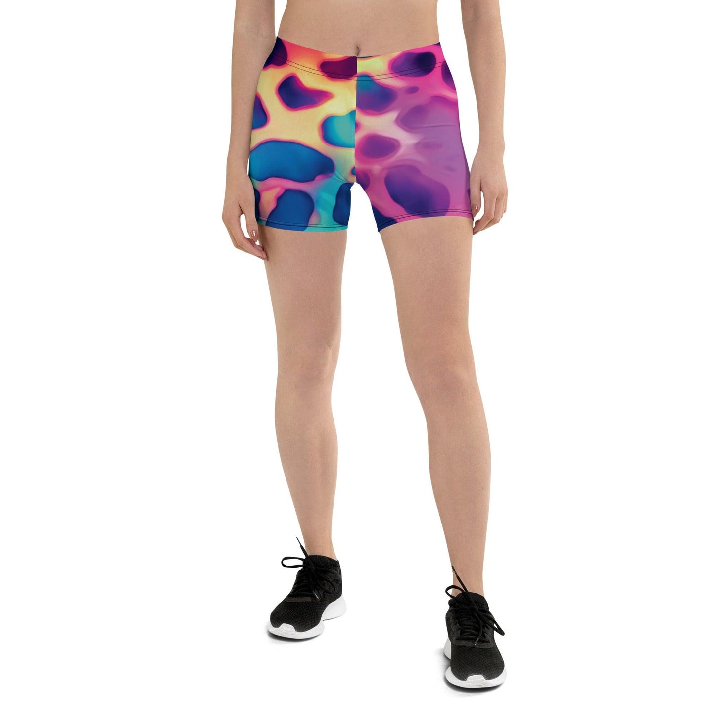 Neon Leopard Festival Shorts - Bold & Comfortable Rave Wear