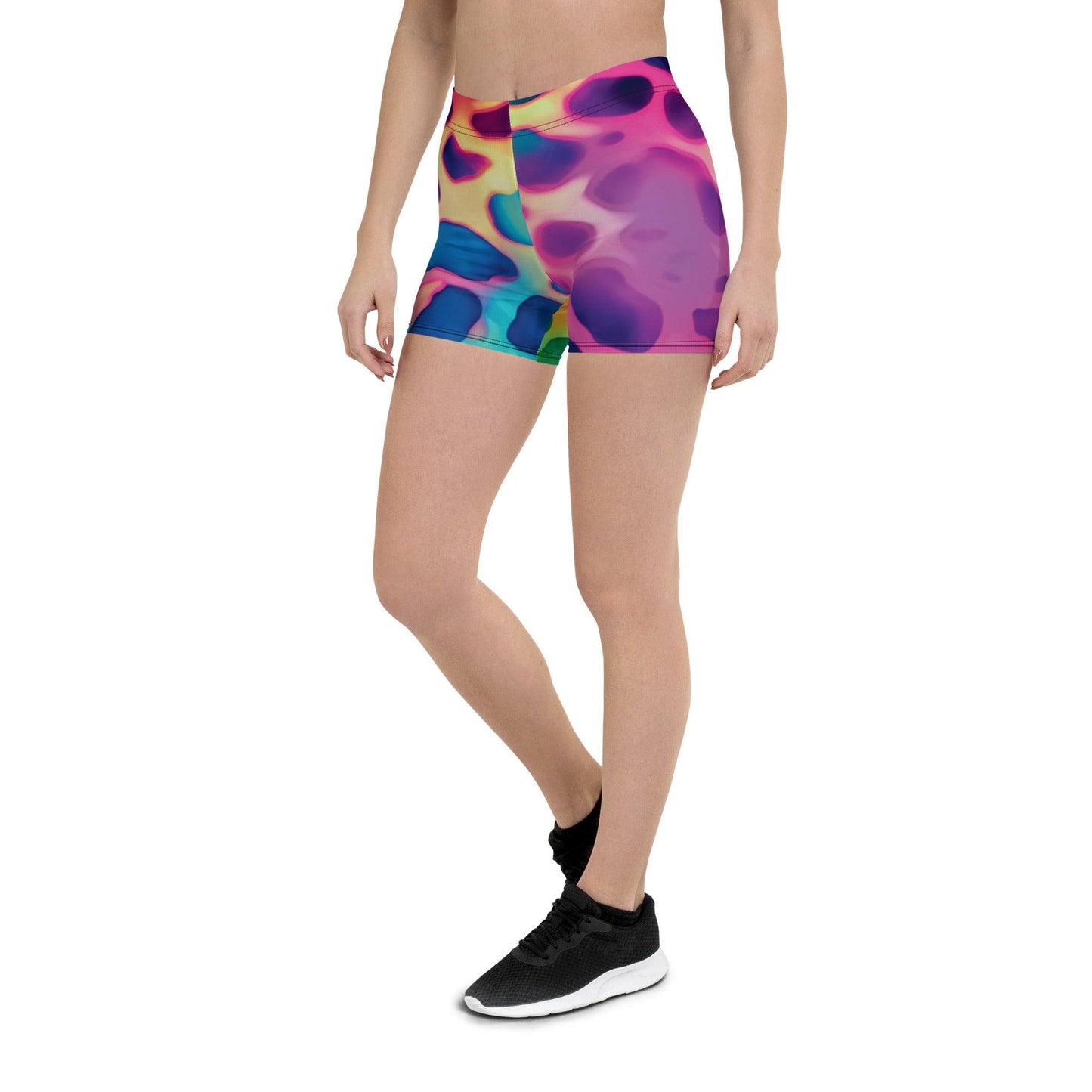 Neon Leopard Festival Shorts - Bold & Comfortable Rave Wear