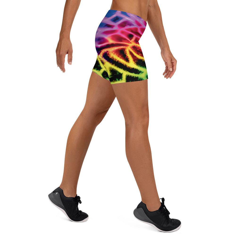 Neon Leopard Rave Shorts