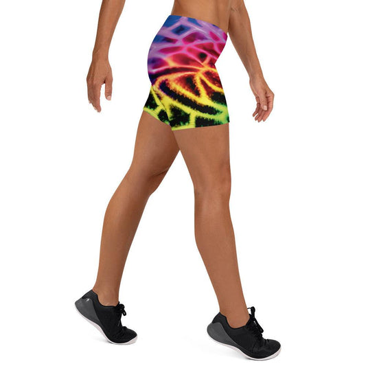 Neon Leopard Rave Shorts