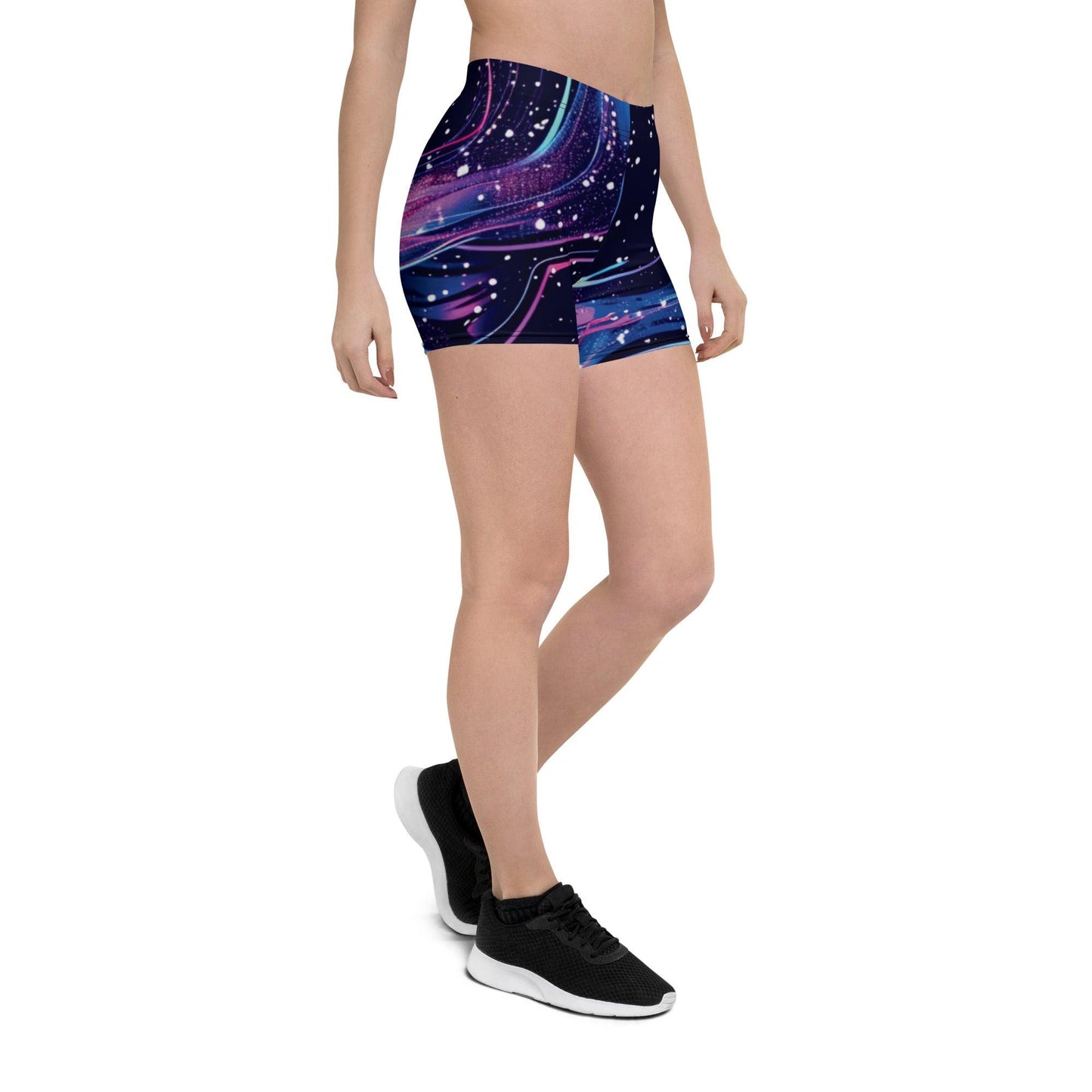 Vibrant Abstract Rave Shorts for Festivals