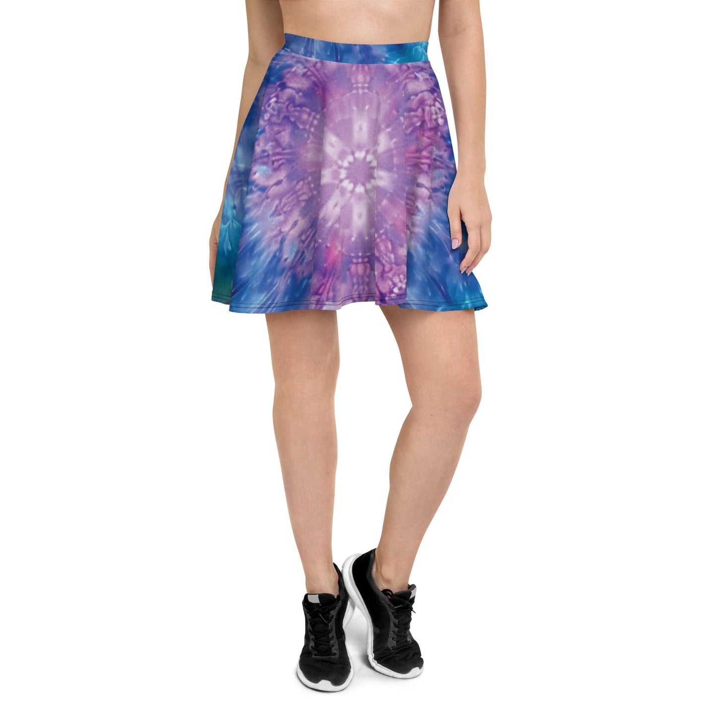 Vibrant Tie-Dye Skater Skirt for Music Festivals