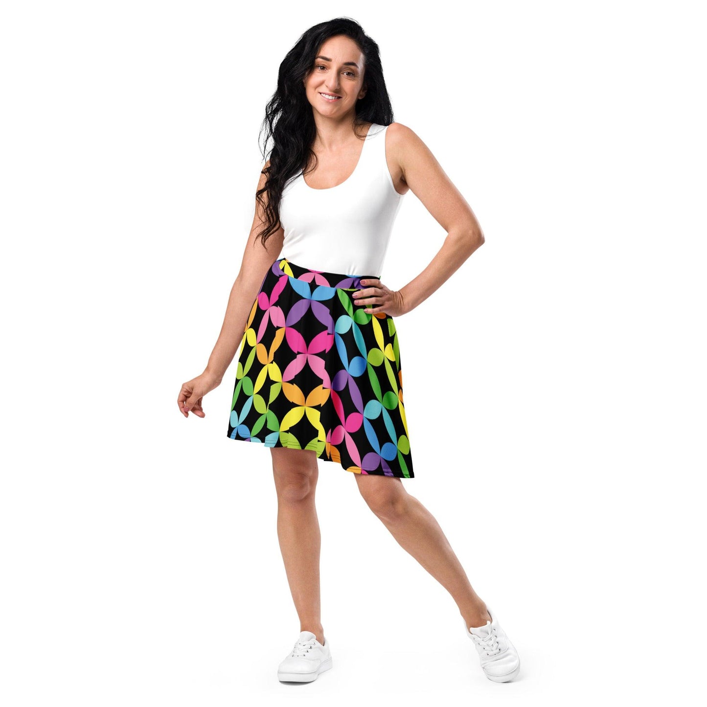 Rainbow Skater Skirt for Festivals & Raves