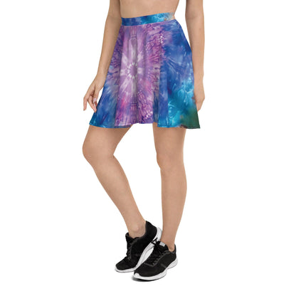 Vibrant Tie-Dye Skater Skirt for Music Festivals