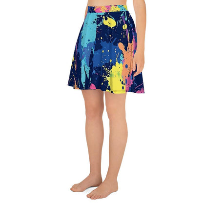 Paint Splatter Skater Skirt for Raves & Festivals