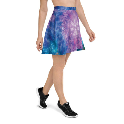 Vibrant Tie-Dye Skater Skirt for Music Festivals