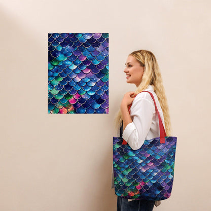 Mermaid Scale Tote Bag for Festivals and Raves