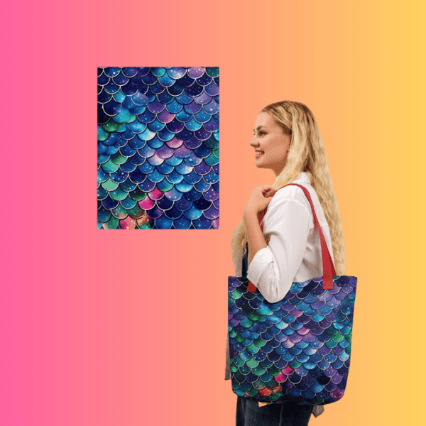 Mermaid Scale Festival Tote Bag for Raves and Events