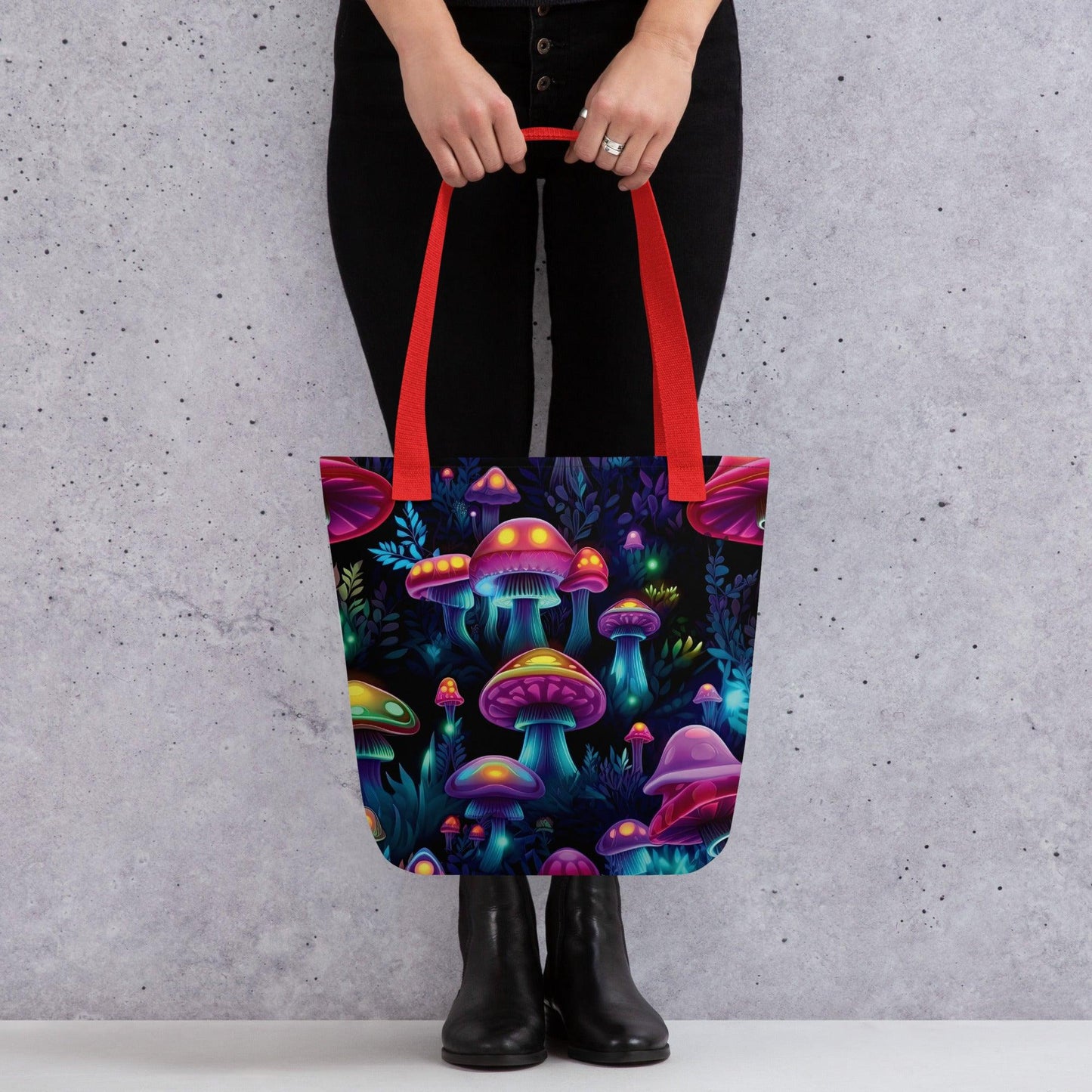 Vibrant Mushroom Tote Bag for Raves & Festivals