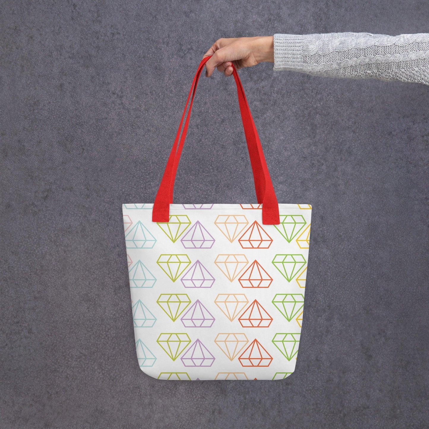 Vibrant Rainbow Diamond Festival Tote Bag