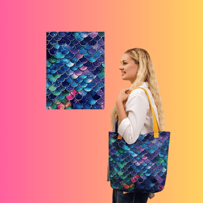 Mermaid Scale Festival Tote Bag for Raves and Events