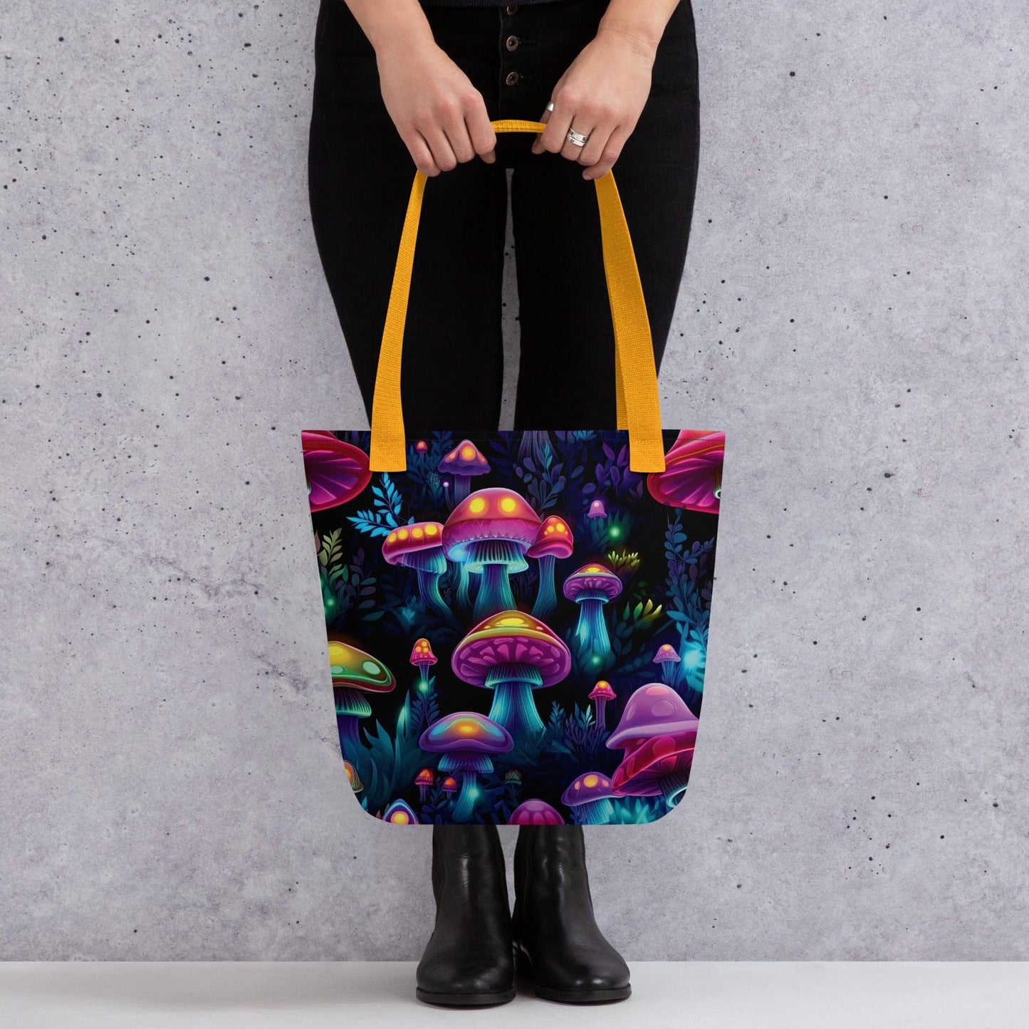 Vibrant Mushroom Tote Bag for Raves & Festivals