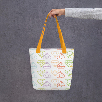 Vibrant Rainbow Diamond Festival Tote Bag