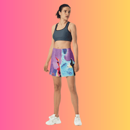 All-Over Print Unisex Athletic Long Shorts for Festivals and Raves