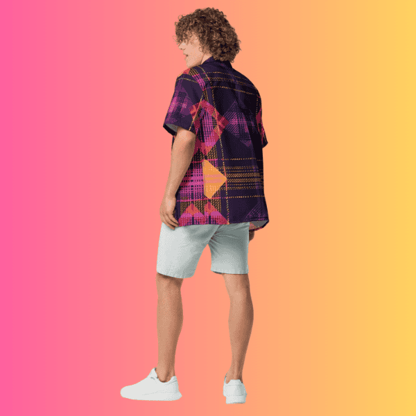 Vibrant Plaid Button-Up Shirt for Raves and Festivals