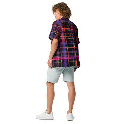 Festival-Ready Playful Plaid Button Shirt