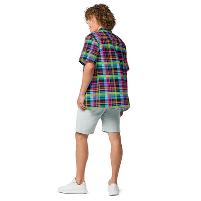 Playful Plaid Button Shirt for Festivals