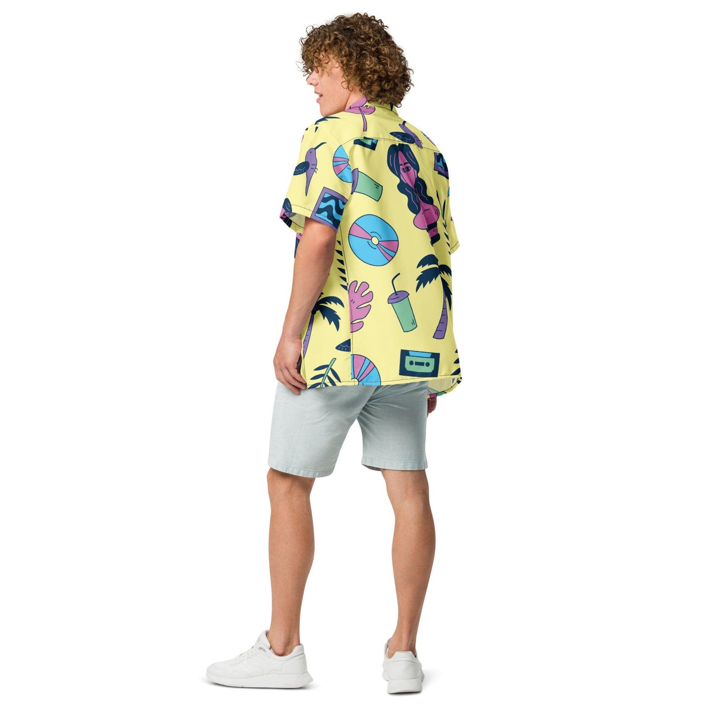 Custom Retro Button Shirt for Raves and Festivals