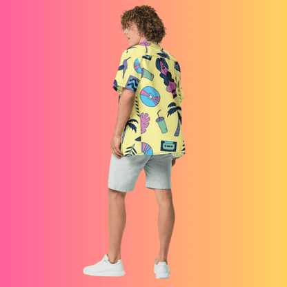 Custom Retro Button Shirt - Ultimate Festival Gear for Raves and EDM Events