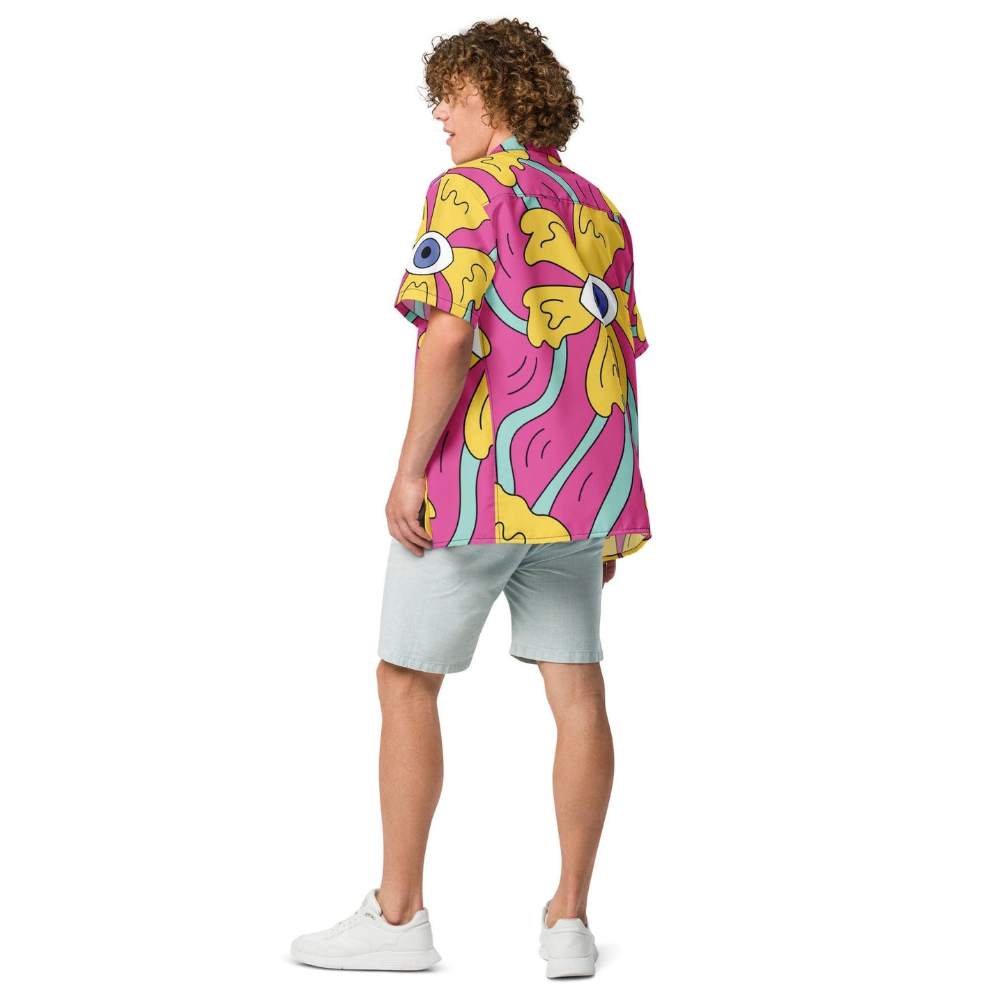 Trippy Retro Button Shirt for Festivals