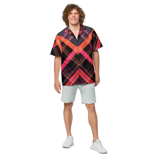 Stylish Plaid Button Shirt for Rave & Festival