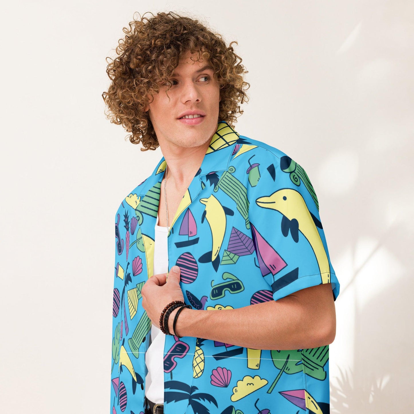 Retro Button Shirt for Raves & Festivals