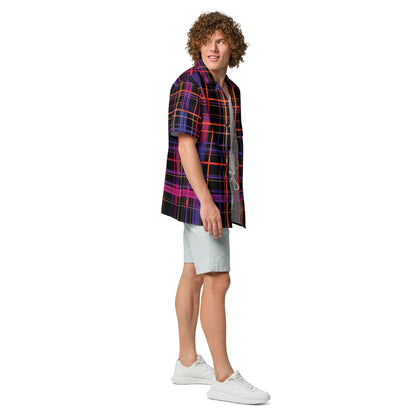 Festival-Ready Playful Plaid Button Shirt