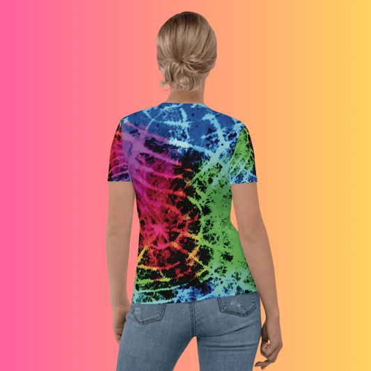 Neon Tie-Dye Festival Vibe T-shirt for Women – Ultimate Rave Gear
