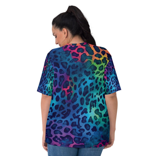 Neon Leopard Print Women's Rave T-Shirt