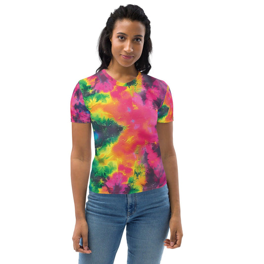 Vibrant Tie-Dye Women's T-Shirt for Festivals