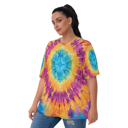 Vibrant Tie-Dye Women's T-Shirt for Raves & Festivals