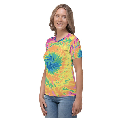 Vibrant Tie-Dye Women's T-shirt for Festivals