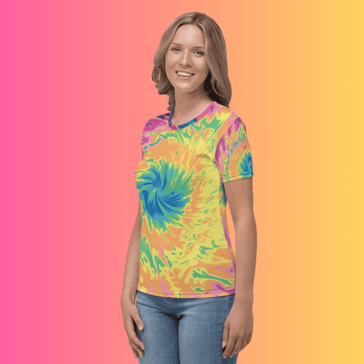 Vibrant Tie-Dye Festival T-Shirt for Women - Perfect Rave Gear
