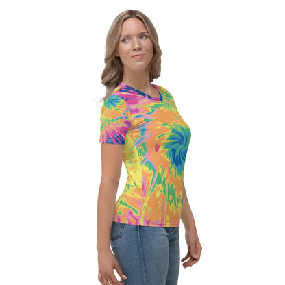 Vibrant Tie-Dye Women's T-shirt for Festivals